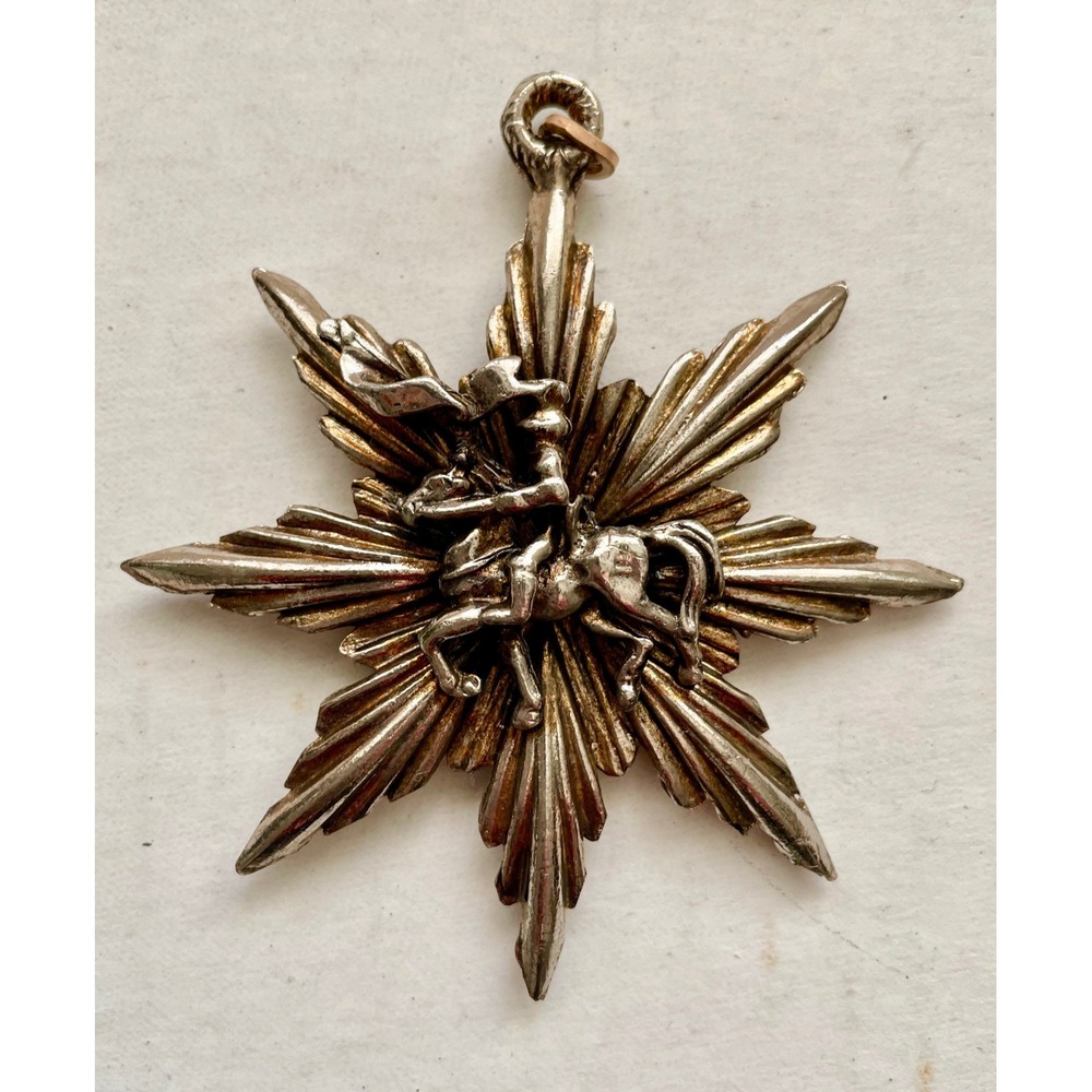 Vintage Knight Star Pendant Costume Croatian? Order of the Crown Starbust